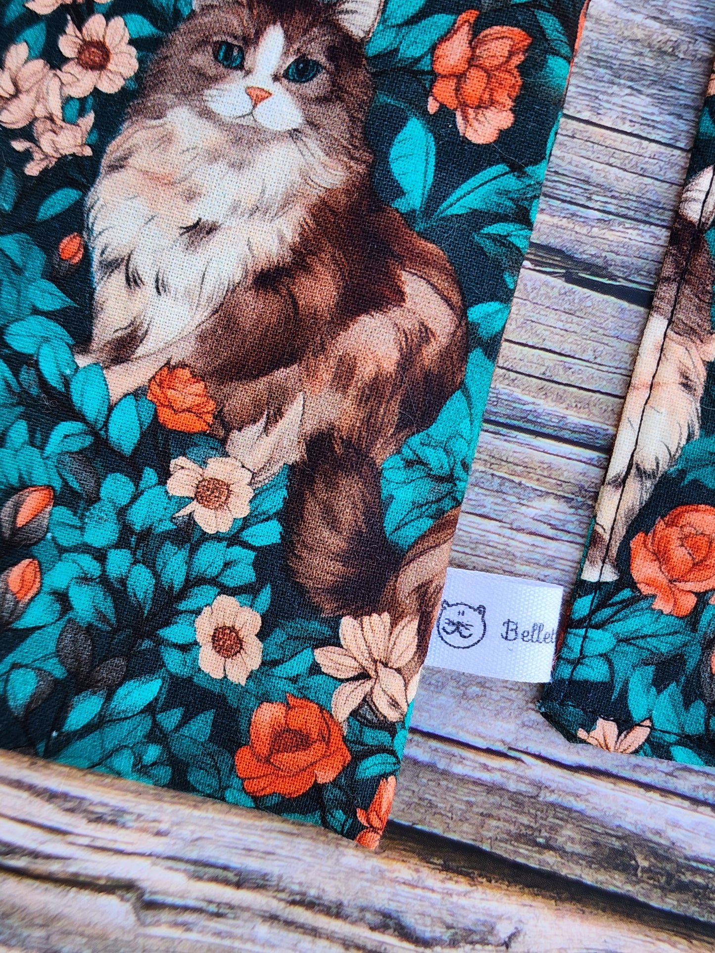 Pochette à livre - Joli chat printannier