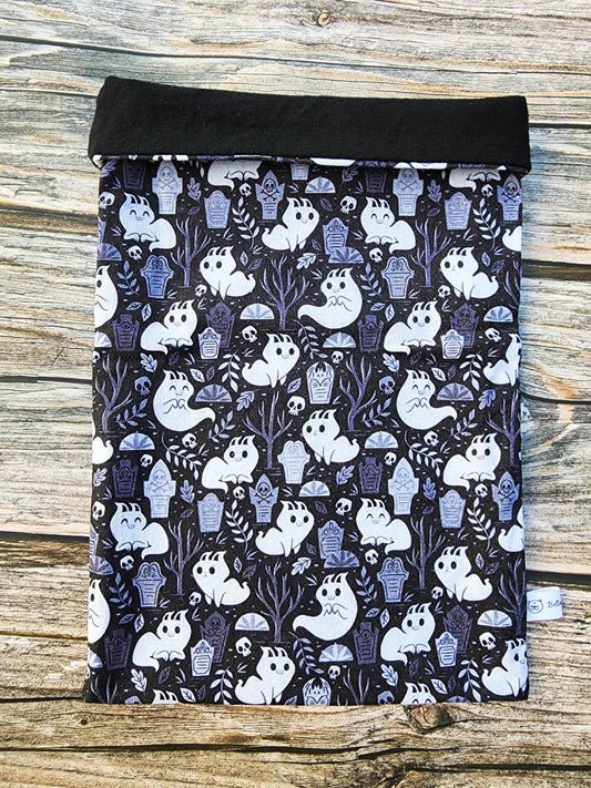 Pochette à livre - Petit chat fantôme.