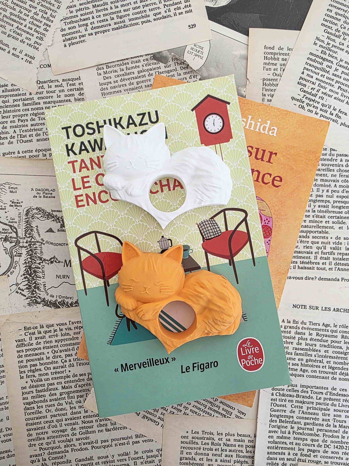 Bague de lecture - Petit chat paresseux