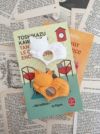 Bague de lecture - Petit chat paresseux