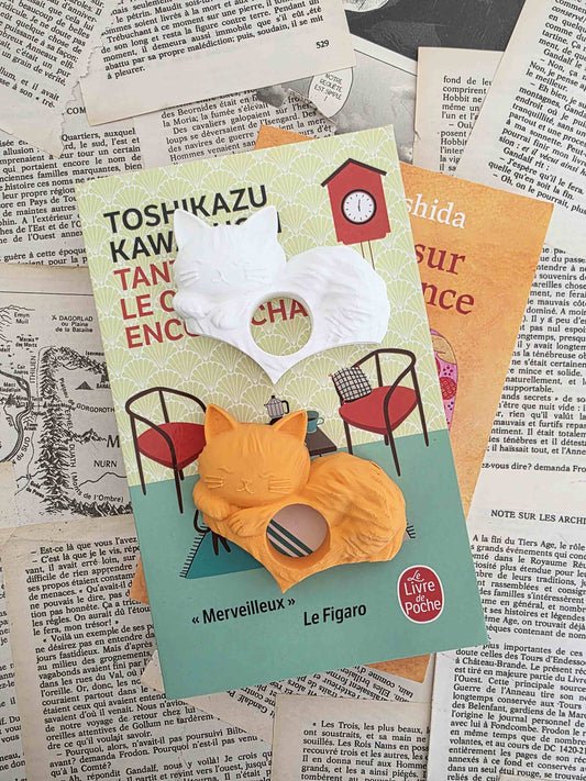 Bague de lecture - Petit chat paresseux