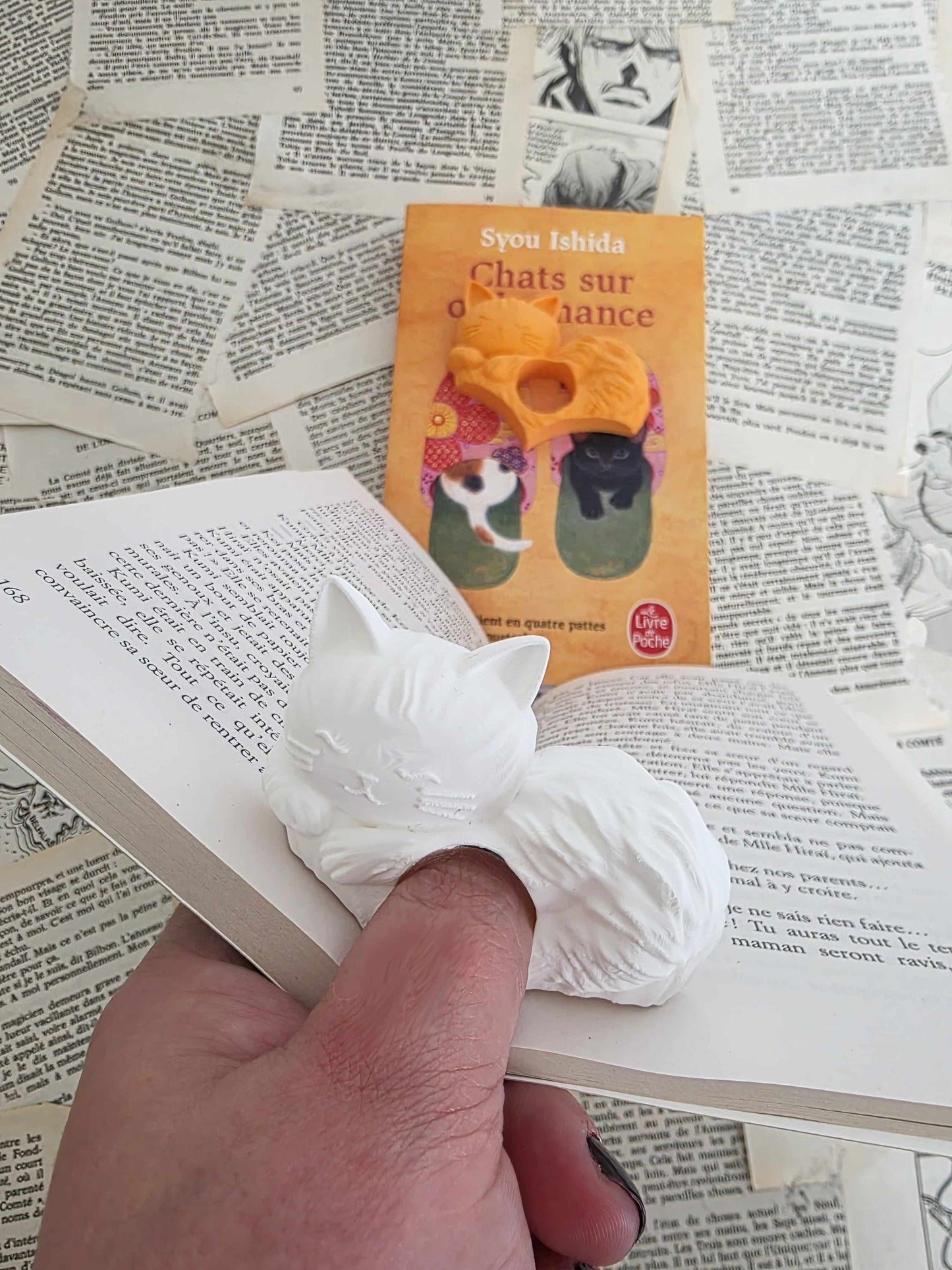 Bague de lecture - Petit chat paresseux