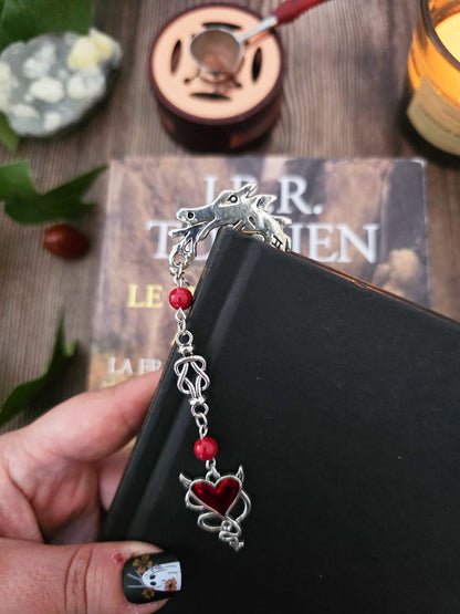 Marque-page - Coeur & dragon