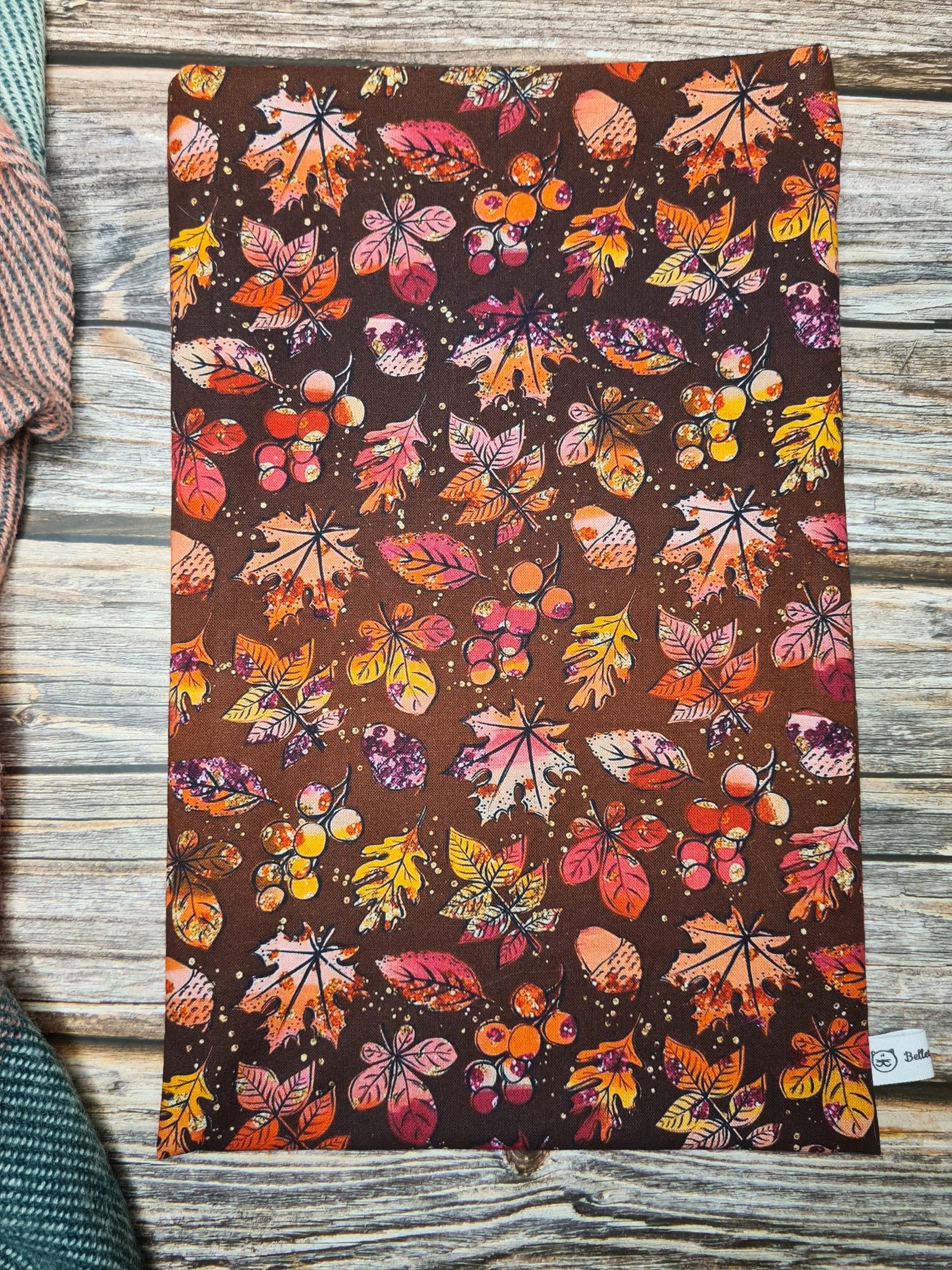 pochette en tissu pour les livres au couleur de l'automne