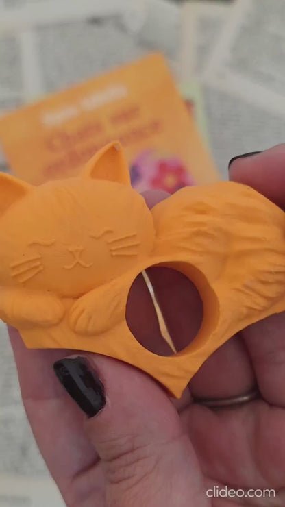 Bague de lecture - Petit chat paresseux